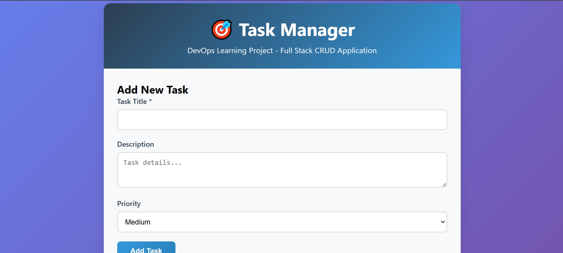 Task Manager (DevOps Practices)